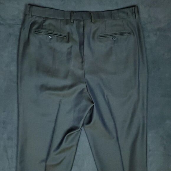 Santorelli Luxury Serge Pants Mens 38 Gray Made In Italy Romeo 1900F Dress Wool - Picture 12 of 14